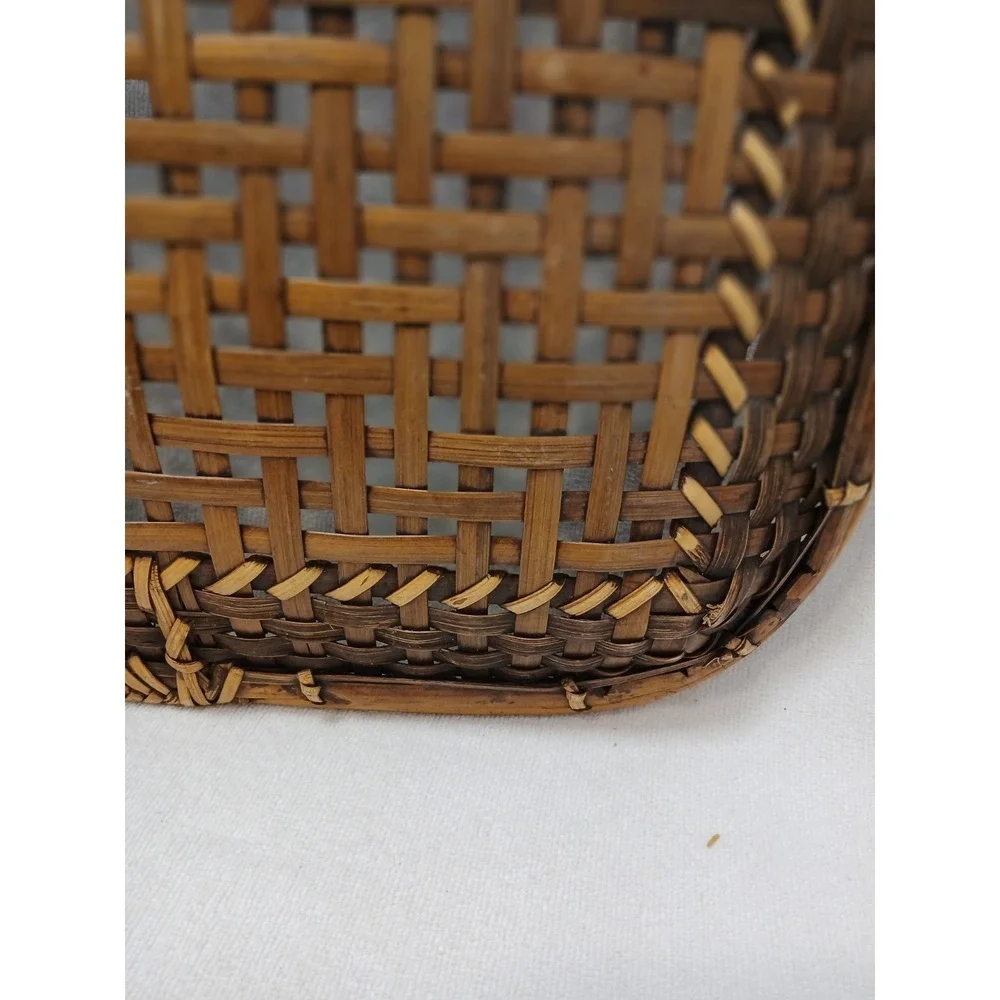 Mid-Century Philippine Basket Vegetable Tray Serving 15
